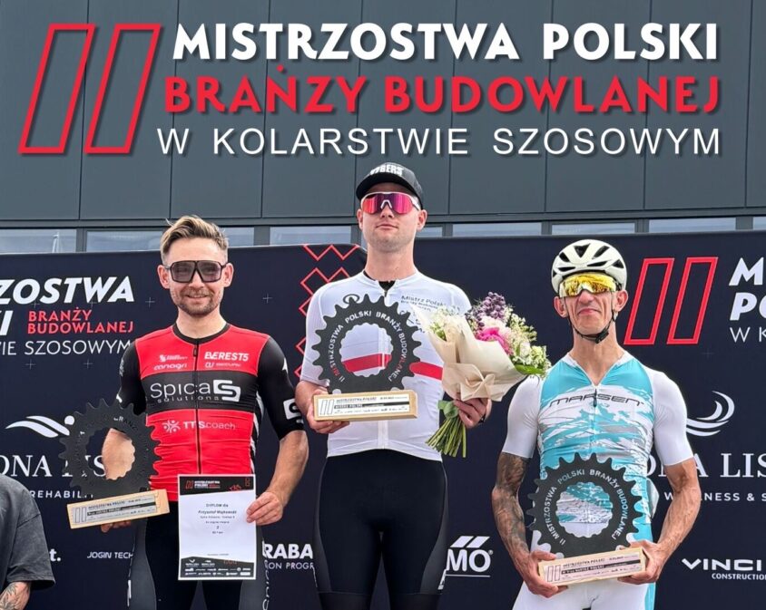 Krzysztof Majkowski na podium II Mistrzostw Polski Branży Budowlanej w kolarstwie szosowym!